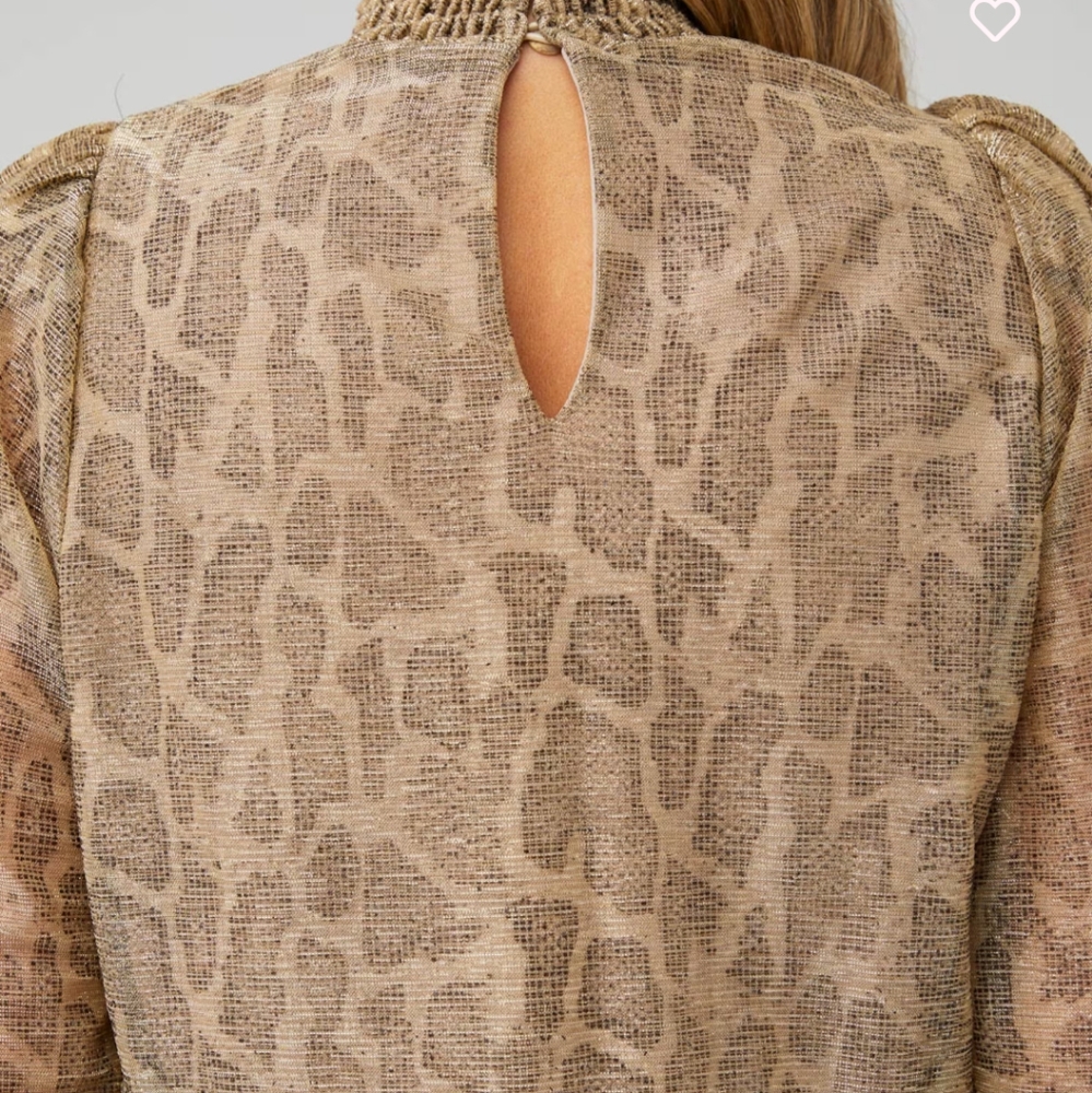 Show Me Your MuMu Russo Ruffle Metallic Python Smocked Dress - Picture 7 of 11